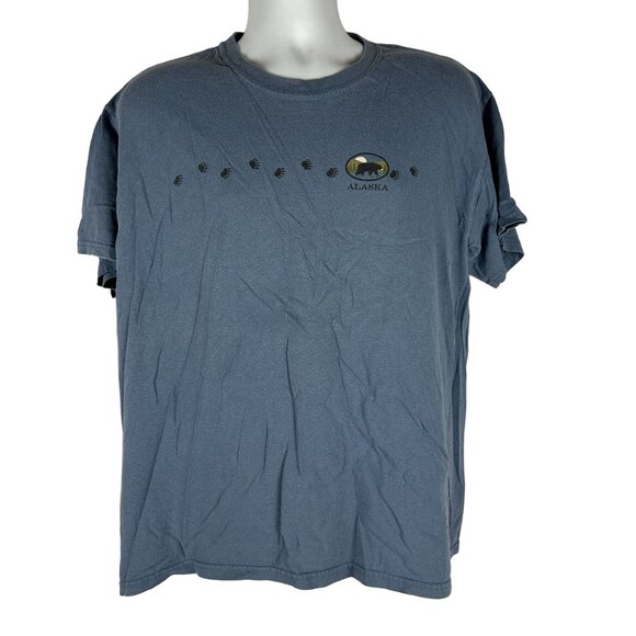 Alaska Bear Paw Print T-Shirt By Gildan  Heavy Cotton  Size L - Picture 1 of 7